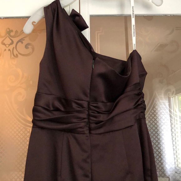 David's Bridal Truffle Brown Bridesmaid dress - Picture 3 of 4